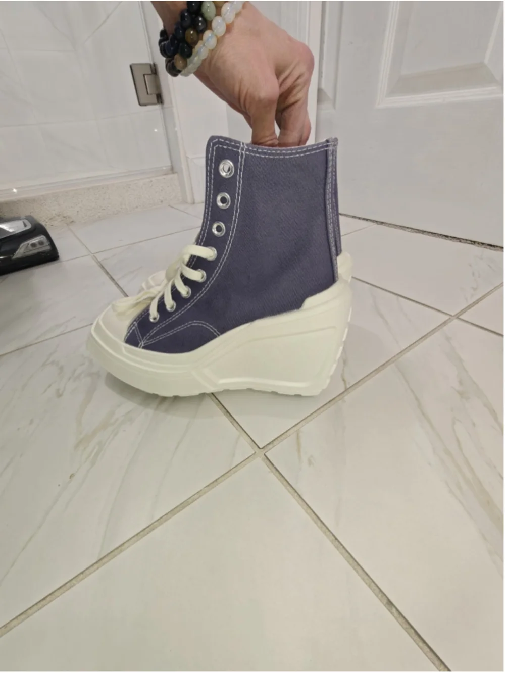 Converse Chuck 70 De Luxe Wedge 'lavender Ash' Women's Shoe New W/o Box Size 5.5